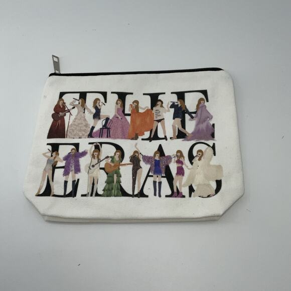 Taylor Swift The Eras Tour Inspired Makeup Bag Pencil Case Pouch Canvas New NIP - Picture 1 of 5